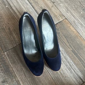 Stuart wietzman suede and leather dark blue